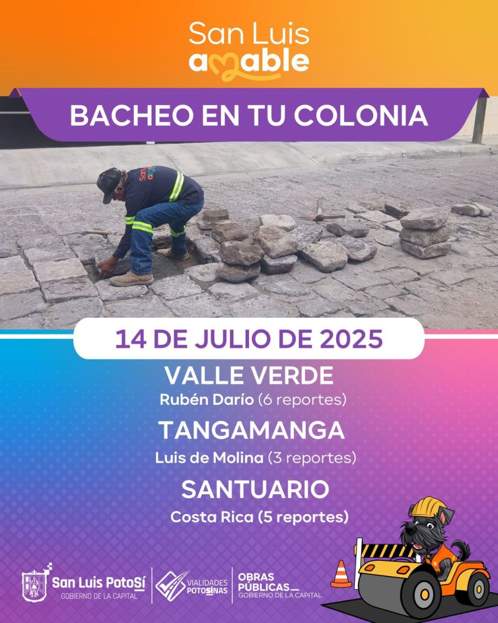 Gobierno Municipal refuerza el programa “Bacheo en tu Colonia” para atender afectaciones por&nbsp;lluvias