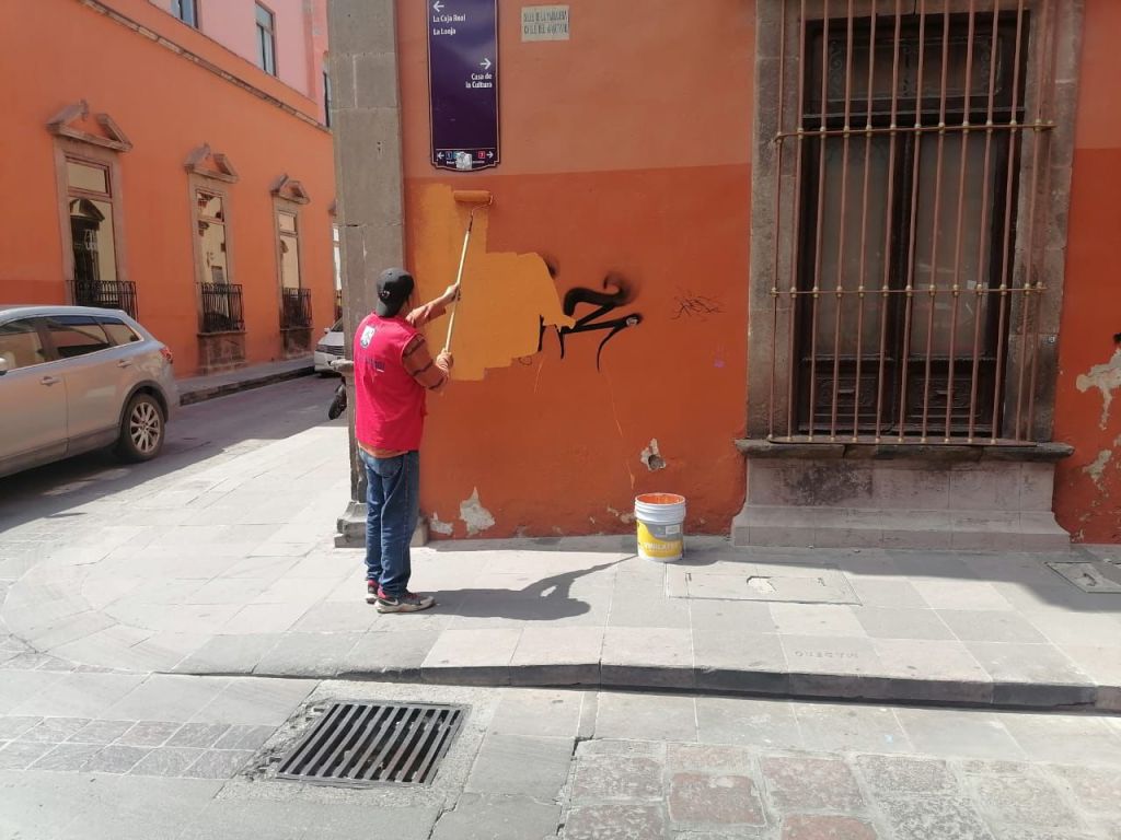 Gobierno Municipal realiza labores de mantenimiento constantes en el Centro Histórico de&nbsp;SLP