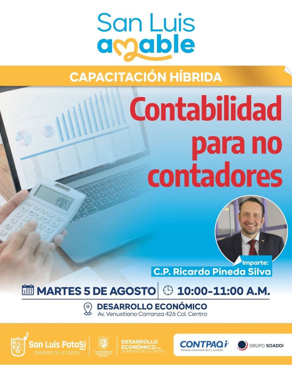 Invitan a capacitación “Contabilidad para no Contadores” en San Luis&nbsp;Capital