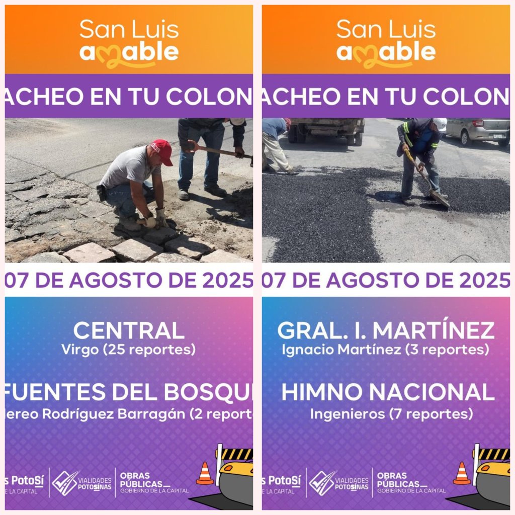 Gobierno Municipal refuerza trabajos diarios de mantenimiento vial y atención ciudadana en diversas zonas de la&nbsp;capital