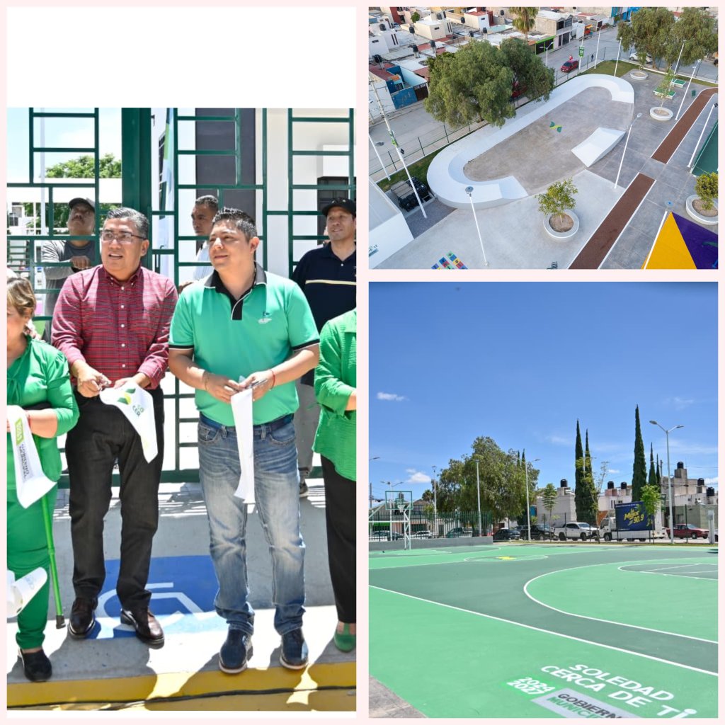 RICARDO GALLARDO ENTREGA ÁREA DEPORTIVA A FAMILIAS DE 3&nbsp;MUNICIPIOS