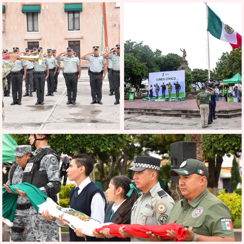 AYUNTAMIENTO DE SOLEDAD Y GUARDIA NACIONAL FORTALECEN VALORES CÍVICOS CON HONORES A LA BANDERA