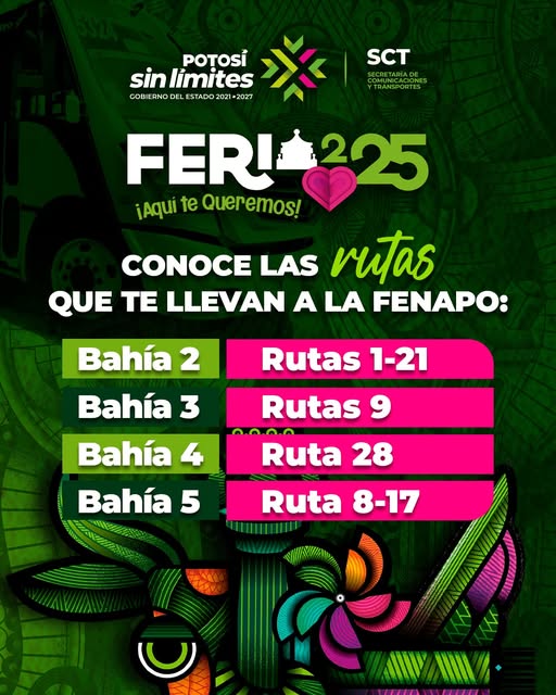 QUÉ RUTAS DE TRANSPORTE TE LLEVAN A LA FENAPO&nbsp;2025