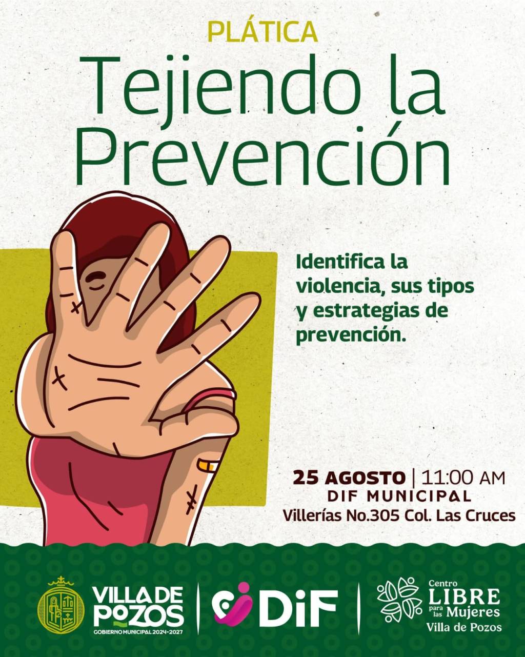 VILLA DE POZOS REFUERZA PREVENCIÓN DE LA&nbsp;VIOLENCIA