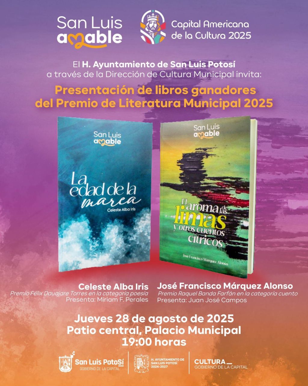 Ganadores del Premio Municipal de Literatura 2025 presentan libros ganadores en Palacio&nbsp;Municipal*