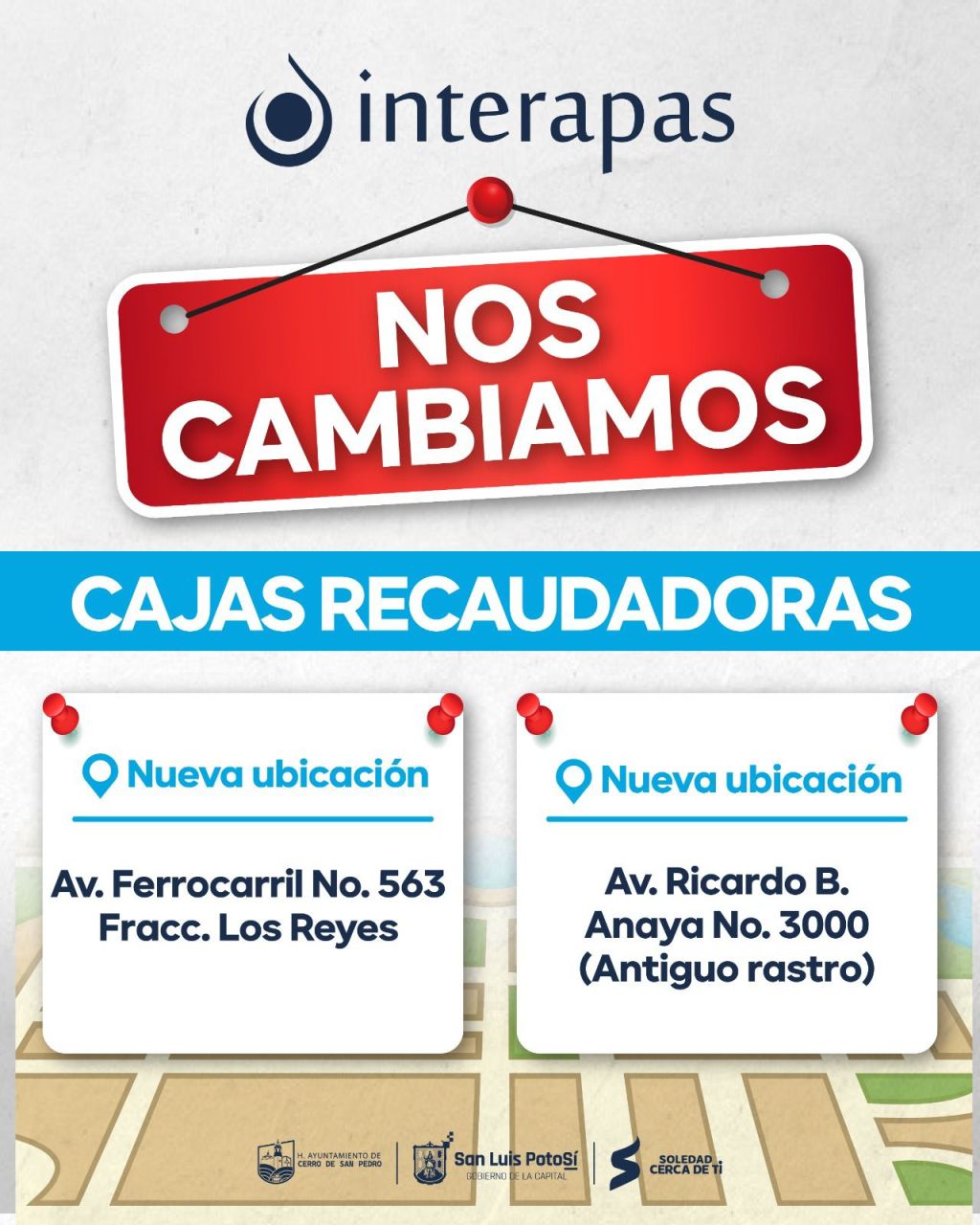 Interapas cambia de ubicación dos cajas recaudadoras para mejorar&nbsp;atención