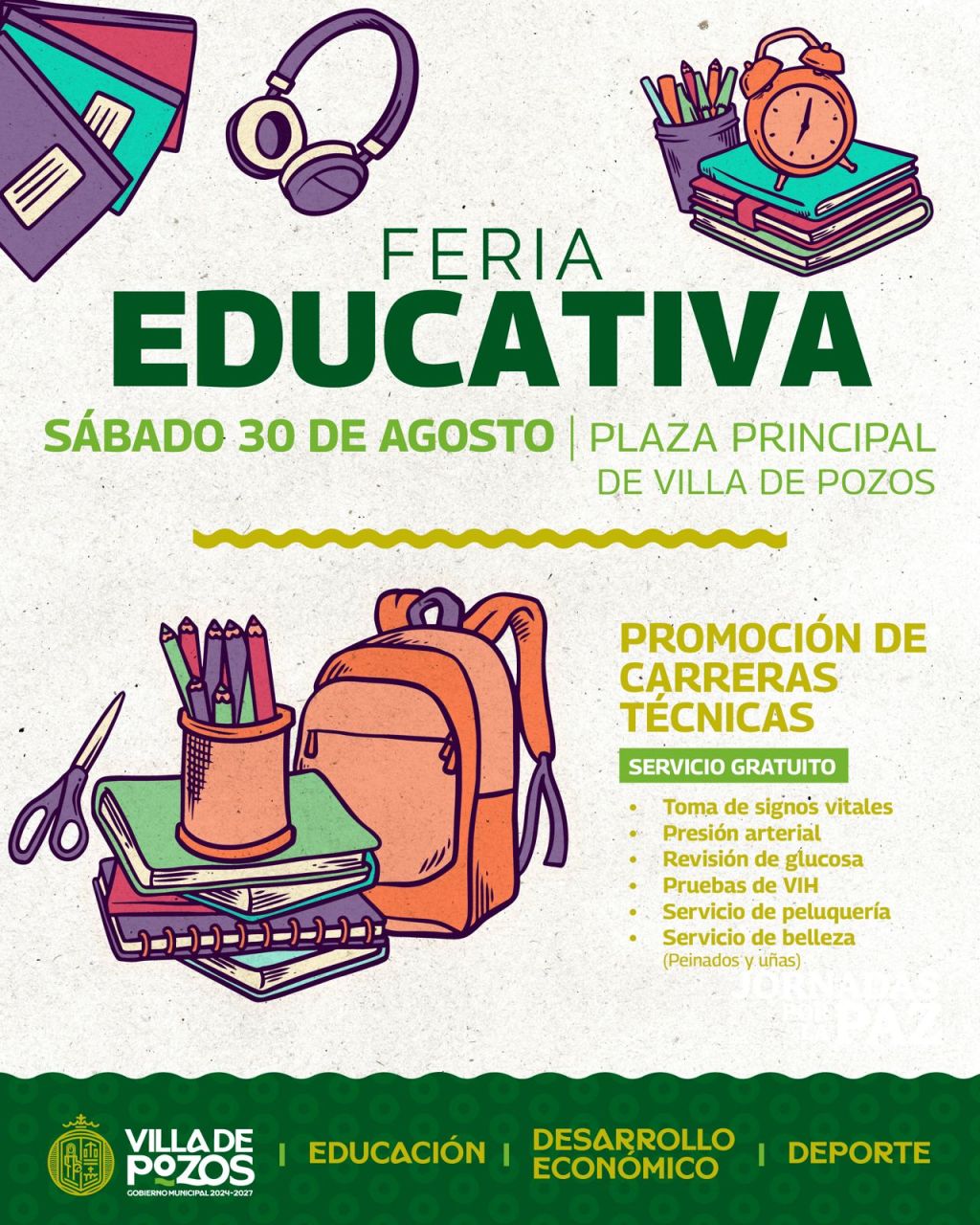 VILLA DE POZOS IMPULSA FUTURO ACADÉMICO CON FERIA EDUCATIVA