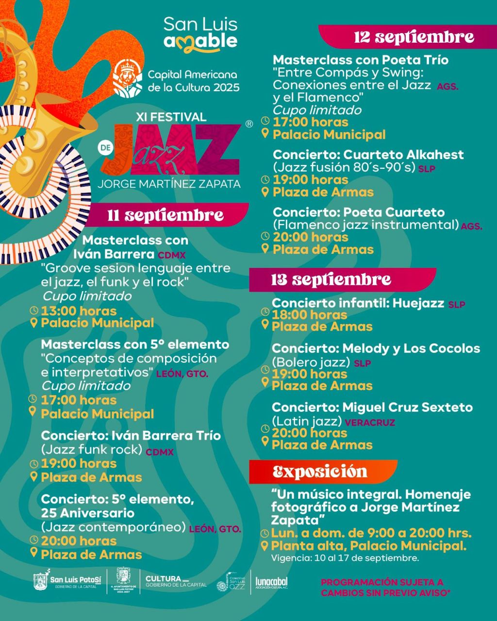 Gobierno de la Capital presenta XI Festival de Jazz “Jorge Martínez&nbsp;Zapata”