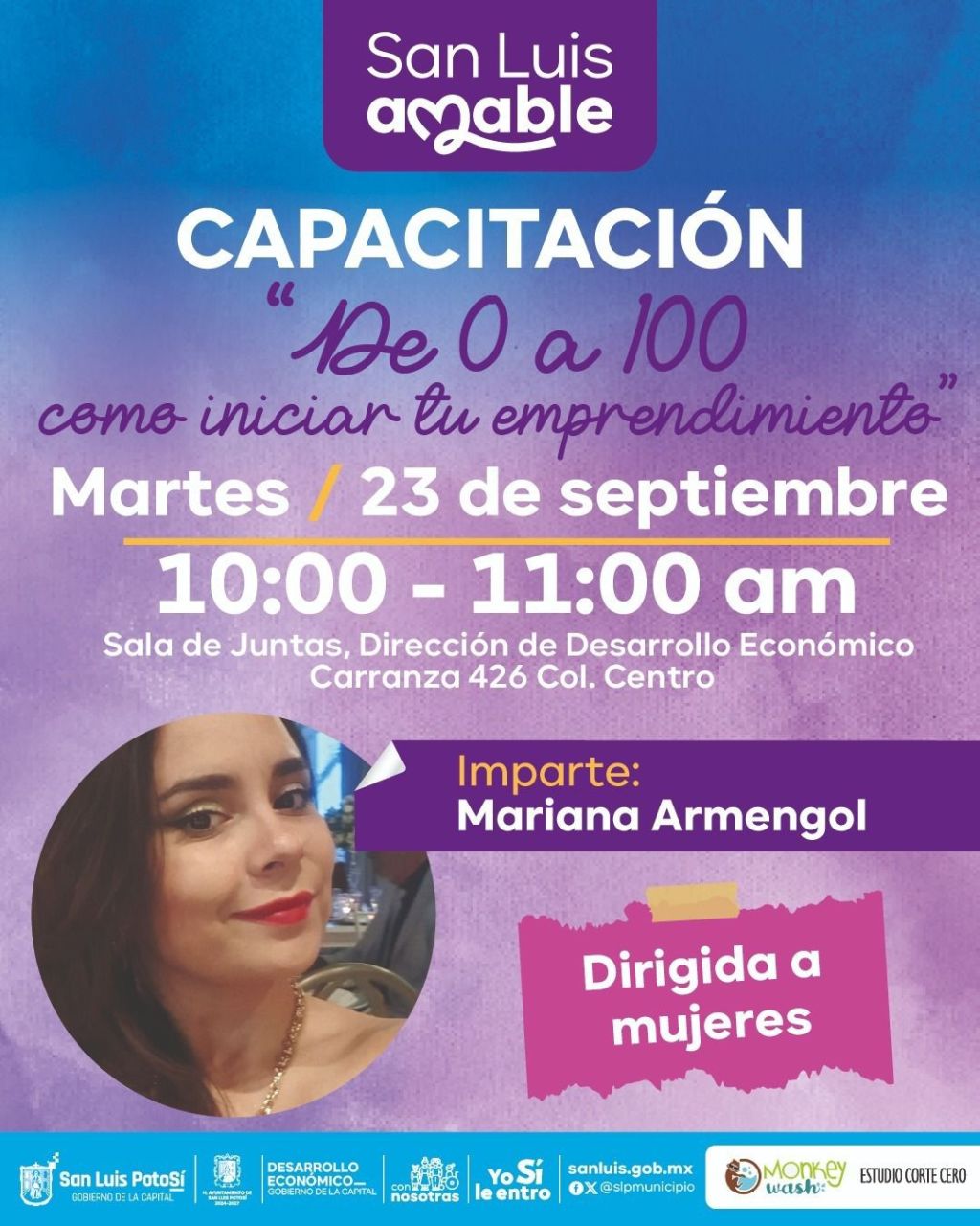 Invitan a mujeres emprendedoras a capacitación “De 0 a 100” en San Luis&nbsp;Capital