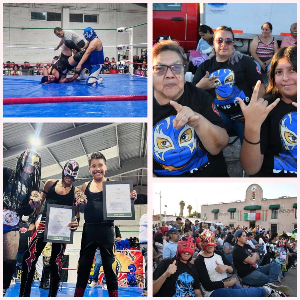 GRAN NOCHE DE LUCHA LIBRE VIVIERON FAMILIAS SOLEDENSES EN LA PLAZA&nbsp;PRINCIPAL