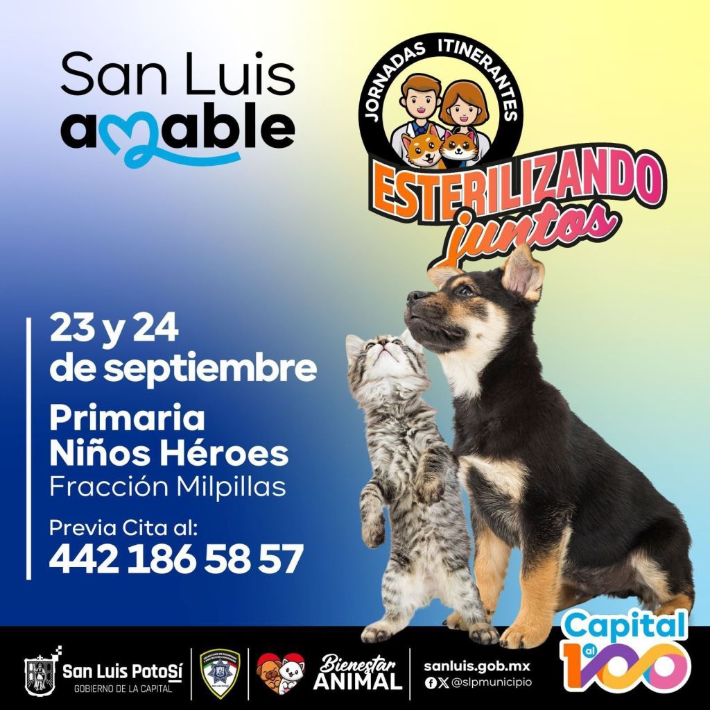 Habitantes de Milpillas lleven a esterilizar gratis a sus animales de compañía este&nbsp;miércoles