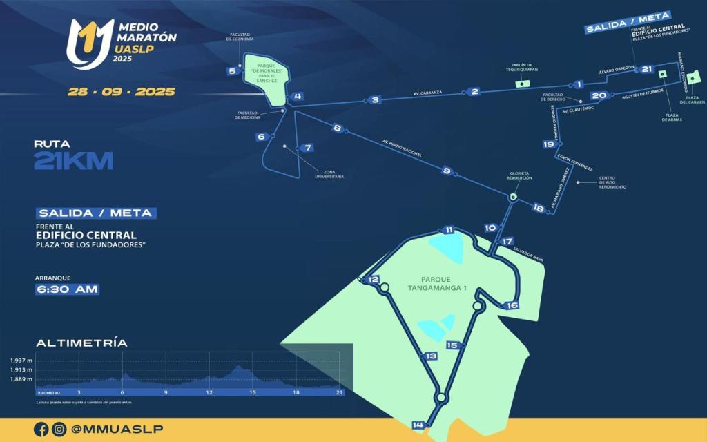 Policía de la Capital activará operativo vial por el Medio Maratón UASLP&nbsp;2025