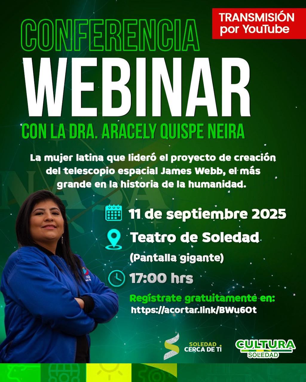 SOLEDAD ABRE VENTANA AL UNIVERSO CON VIDEOCONFERENCIA DE LÍDER DEL TELESCOPIO JAMES&nbsp;WEBB