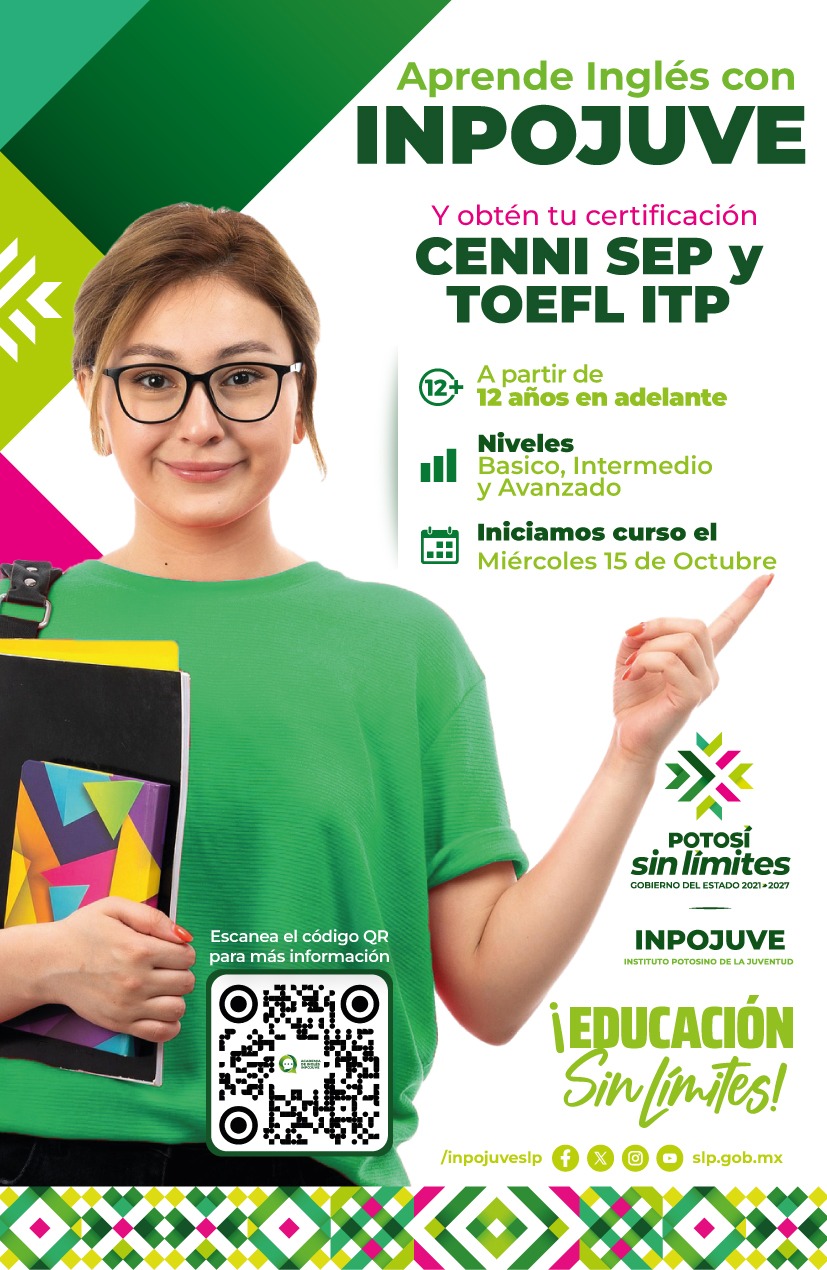 GOBIERNO ESTATAL IMPULSA CURSOS DE INGLÉS PARA JUVENTUD&nbsp;POTOSINA