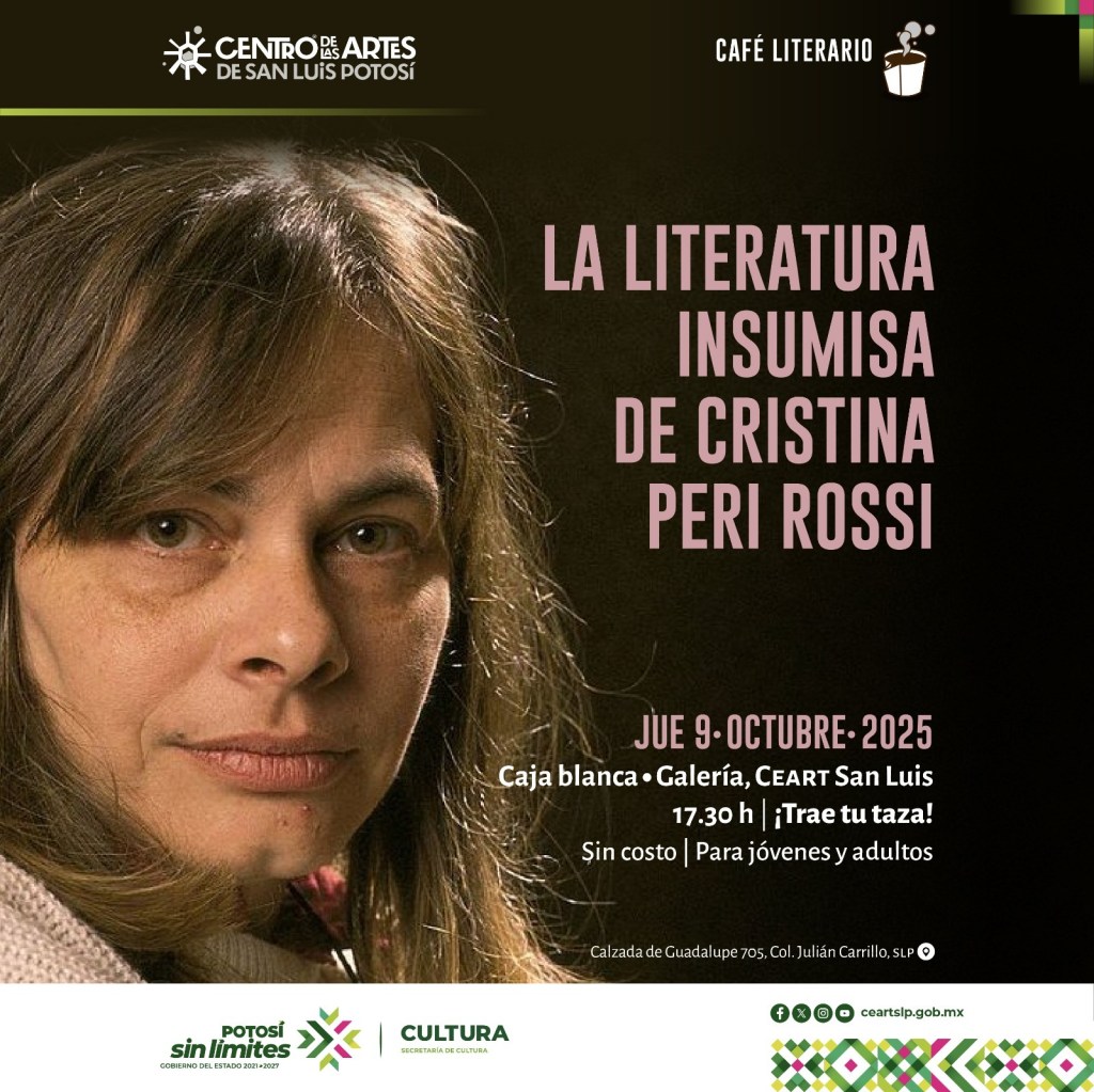 CEART PRESENTA CAFÉ LITERARIO SOBRE LA OBRA DE CRISTINA PERI&nbsp;ROSSI