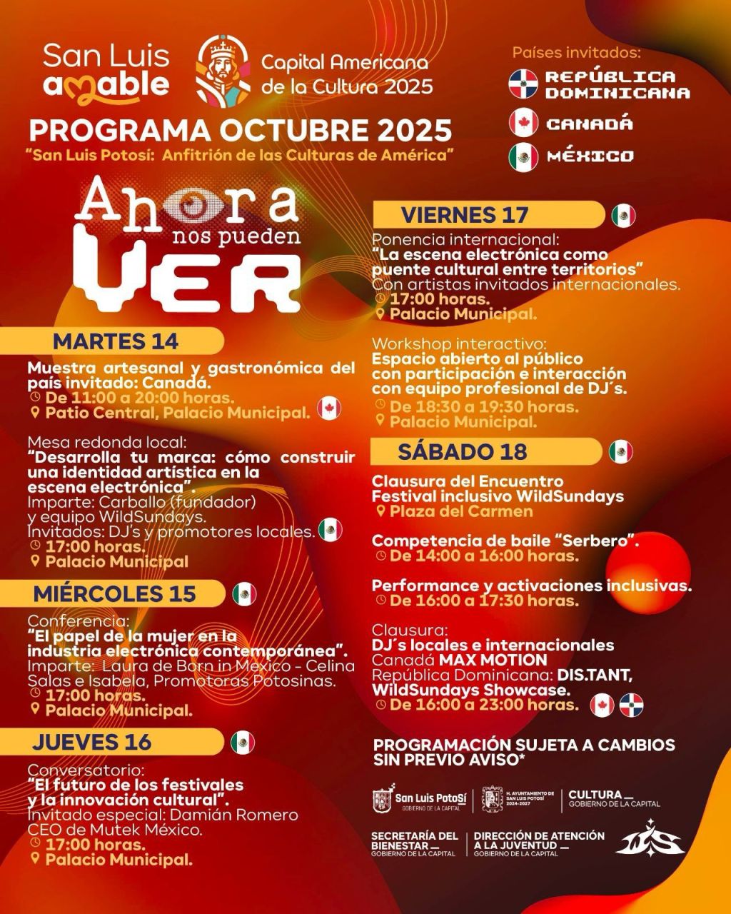 Octubre de arte, música y gastronomía internacional en la Capital Americana de la Cultura&nbsp;2025