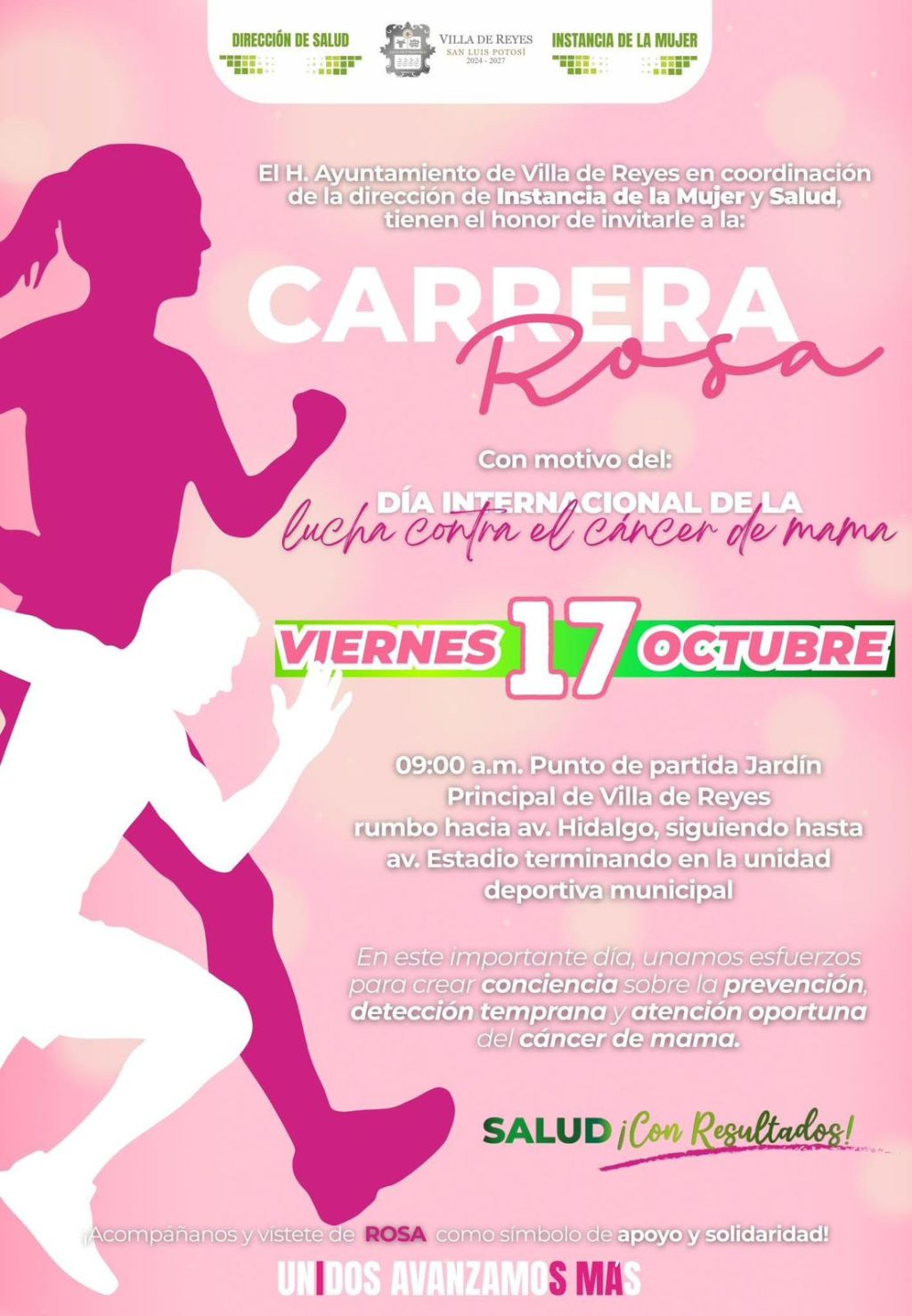 VILLA DE REYES SE UNE A LA LUCHA CONTRA EL CÁNCER DE MAMA CON LA “CARRERA&nbsp;ROSA”