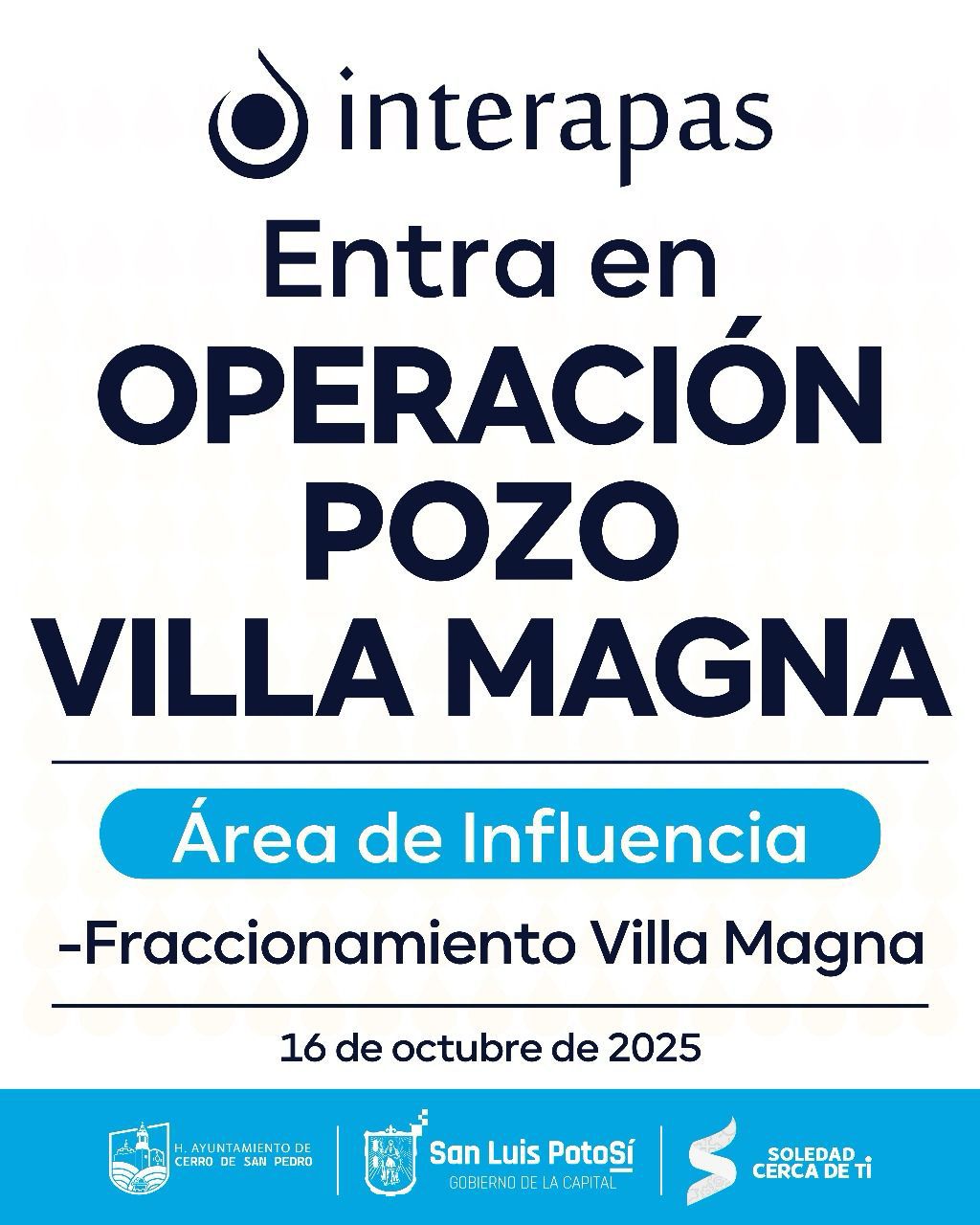 Interapas pone en operación el pozo&nbsp;Villamagna