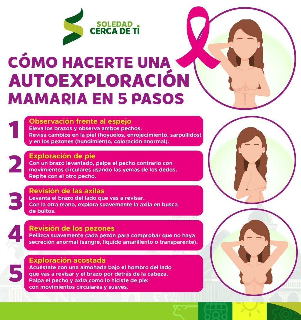 “CON UNA MANO EN EL CORAZÓN”, MUNICIPIO DE SOLEDAD PROMUEVE CULTURA DE AUTOCUIDADO ANTE EL CÁNCER DE&nbsp;MAMA