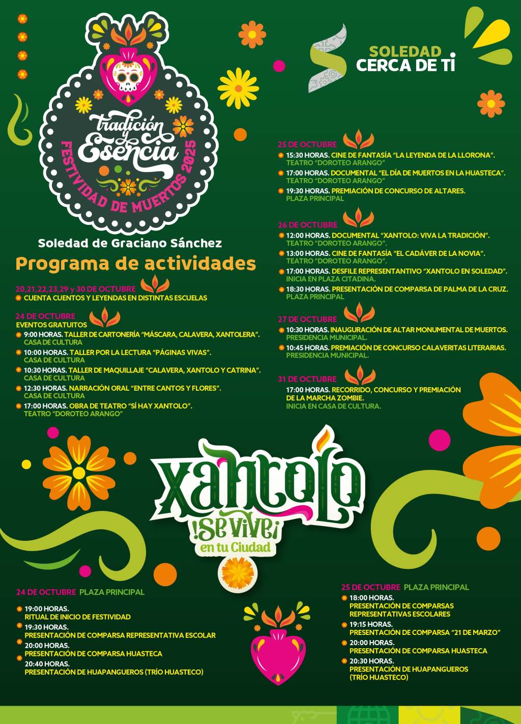 💀👹🌼 Todo el color y la tradición del Día de Muertos está en Soledad&nbsp;🌼👹💀