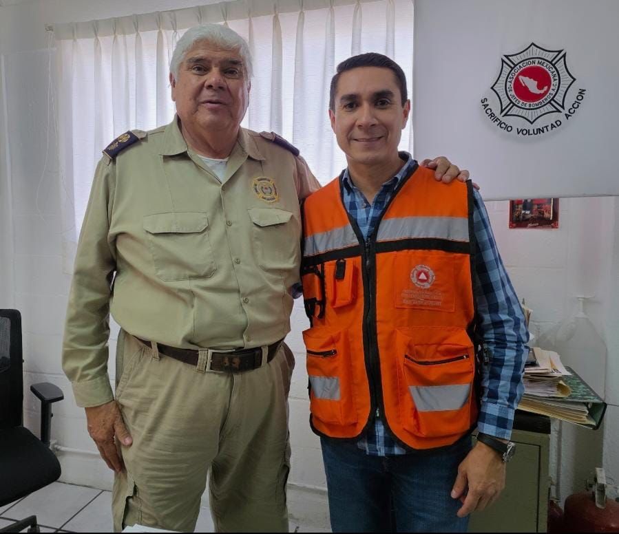 Protección Civil Municipal reafirma trabajo en conjunto con el Heroico Cuerpo de&nbsp;Bomberos