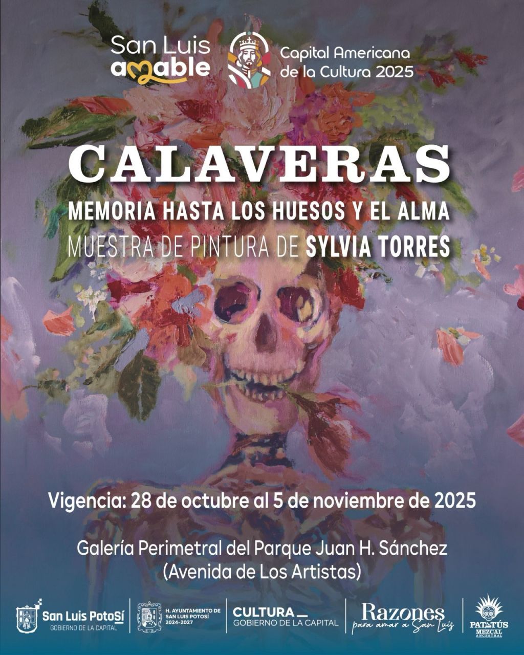 “Calaveras: Memoria hasta los huesos y el alma”, muestra pictórica de Sylvia Torres en la Galería&nbsp;Perimetral