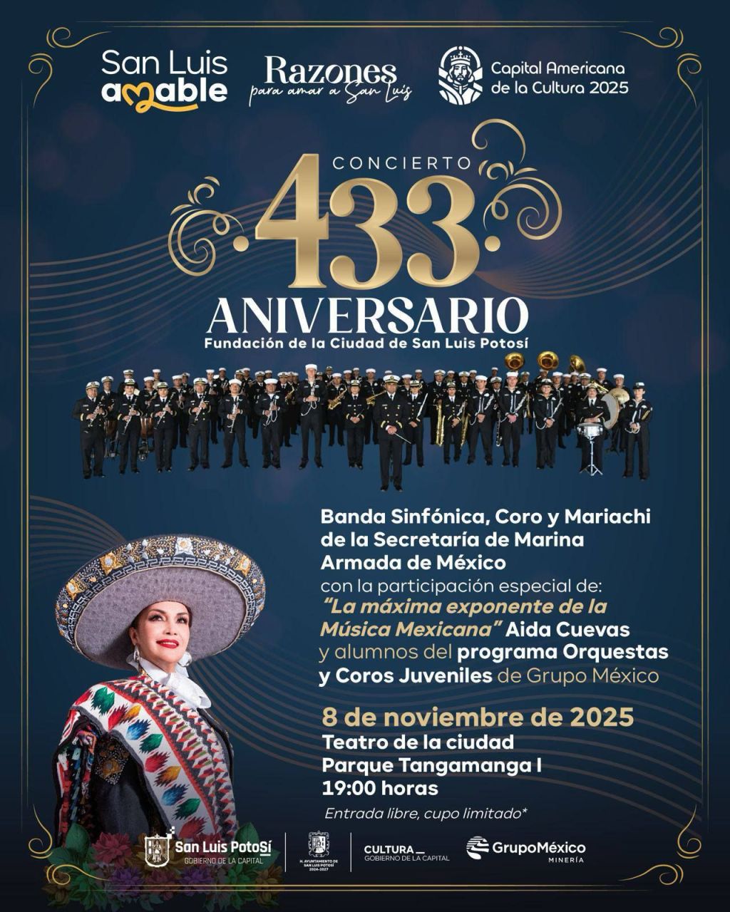 San Luis Potosí celebra su 433 Aniversario con un magno programa&nbsp;cultural