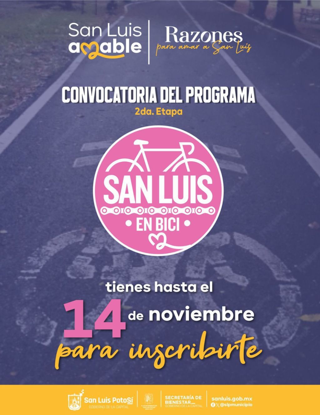 Lanza Gobierno Municipal segunda fase del programa “San Luis en&nbsp;Bici”