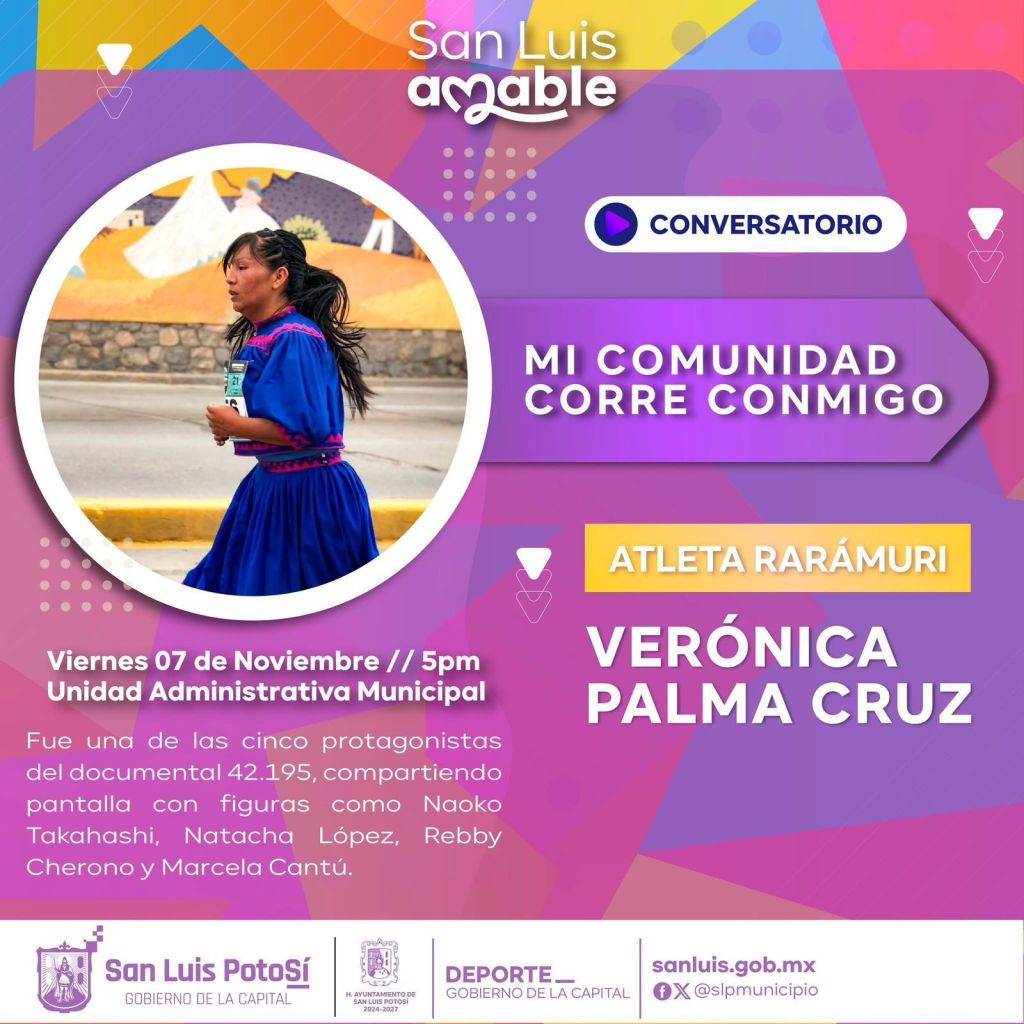 Verónica Palma Cruz, atleta rarámuri, compartirá su historia en San Luis&nbsp;Capital