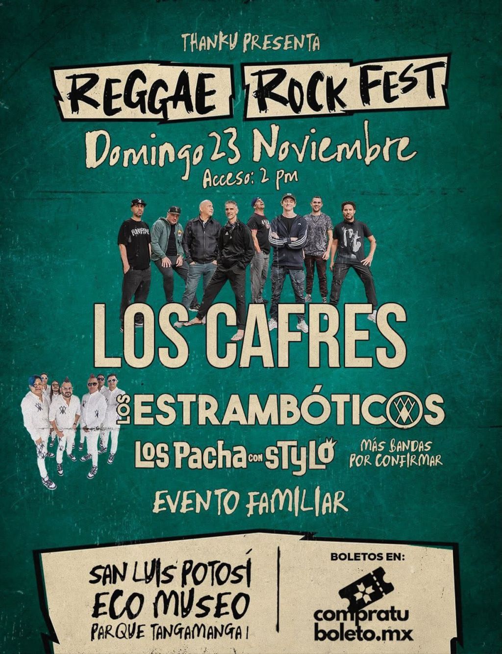 REGGAE ROCK FEST ENCENDERÁ EL TANGAMANGA&nbsp;I