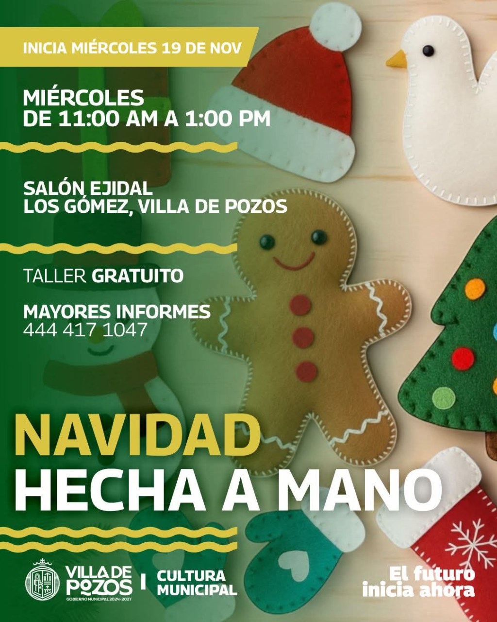 VILLA DE POZOS ABRE TALLERES NAVIDEÑOS&nbsp;GRATUITOS