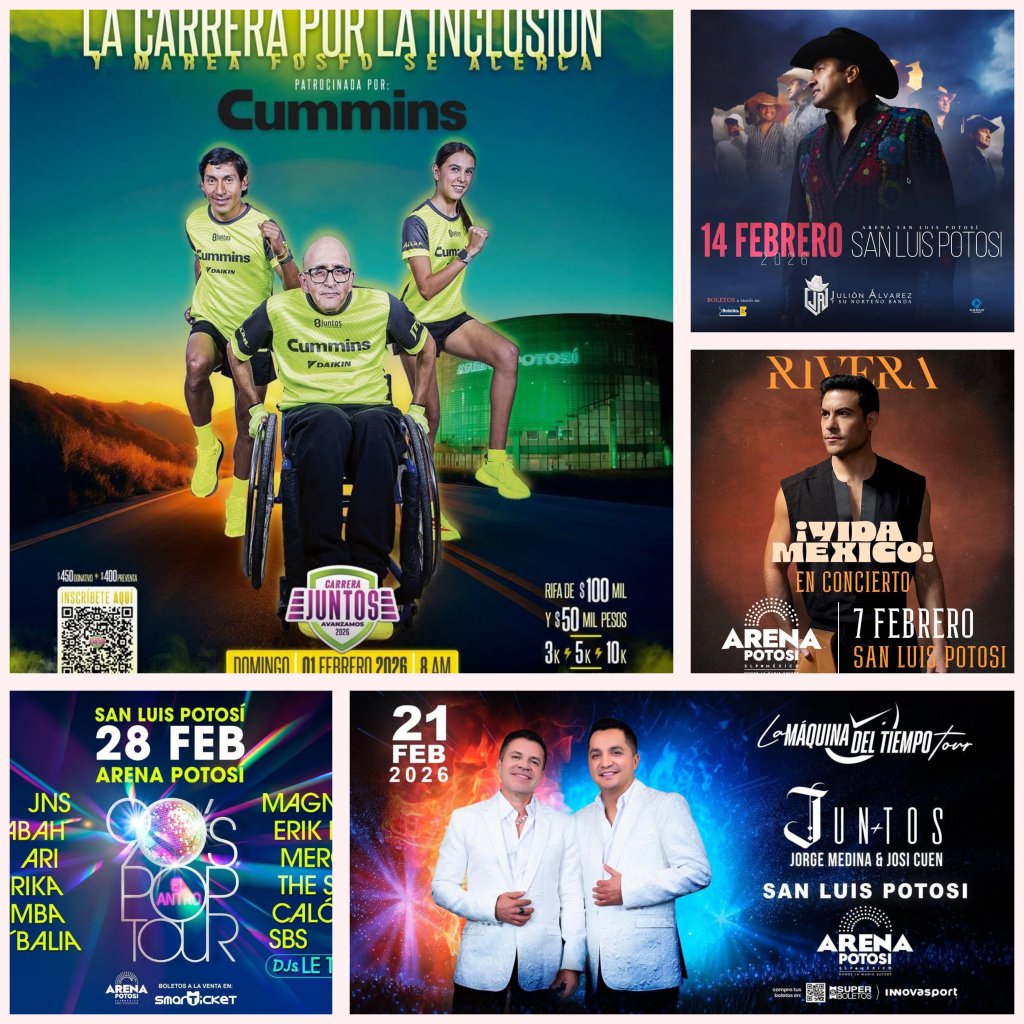 ARENA POTOSÍ BRILLARÁ EN 2026 CON ESPECTÁCULOS DE&nbsp;CALIDAD