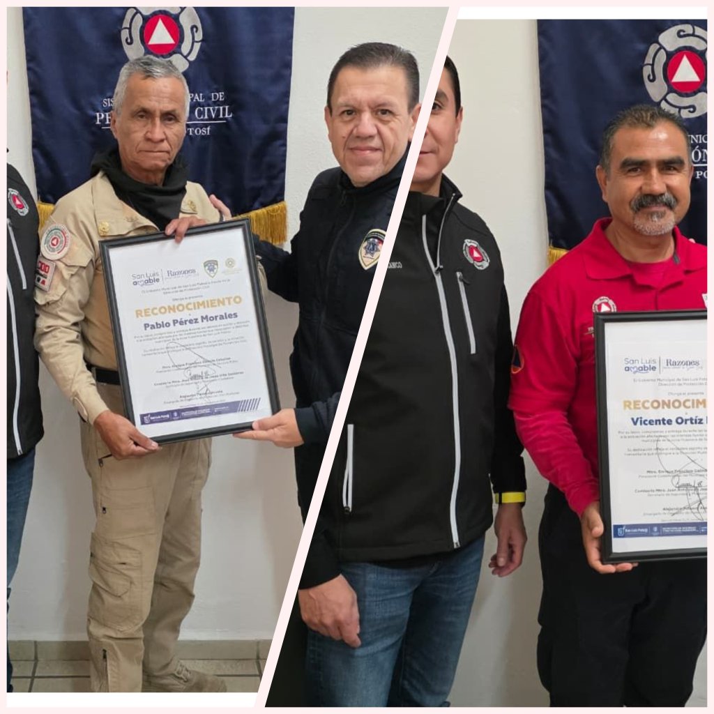 Gobierno de la Capital reconoce a elementos de Protección Civil por acciones de&nbsp;rescate