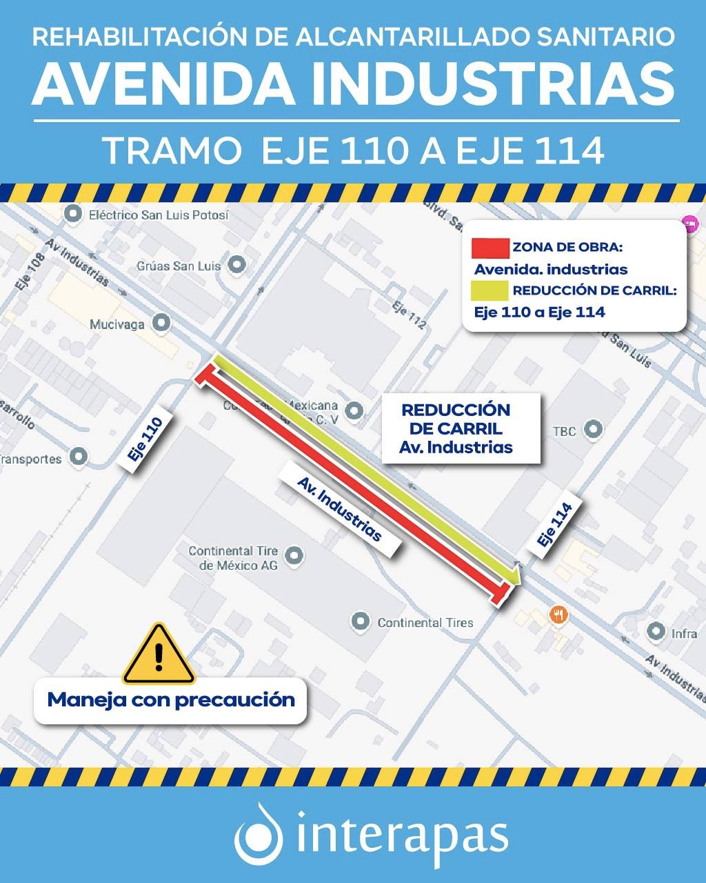 Obra prioritaria: Interapas renueva subcolector sanitario en avenida&nbsp;Industrias