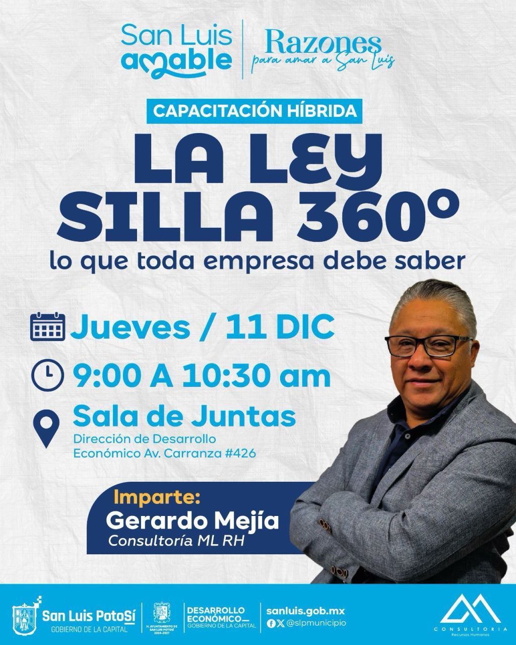 Impulsan capacitación “Ley Silla 360°” para fortalecer cumplimiento laboral en las empresas&nbsp;potosinas