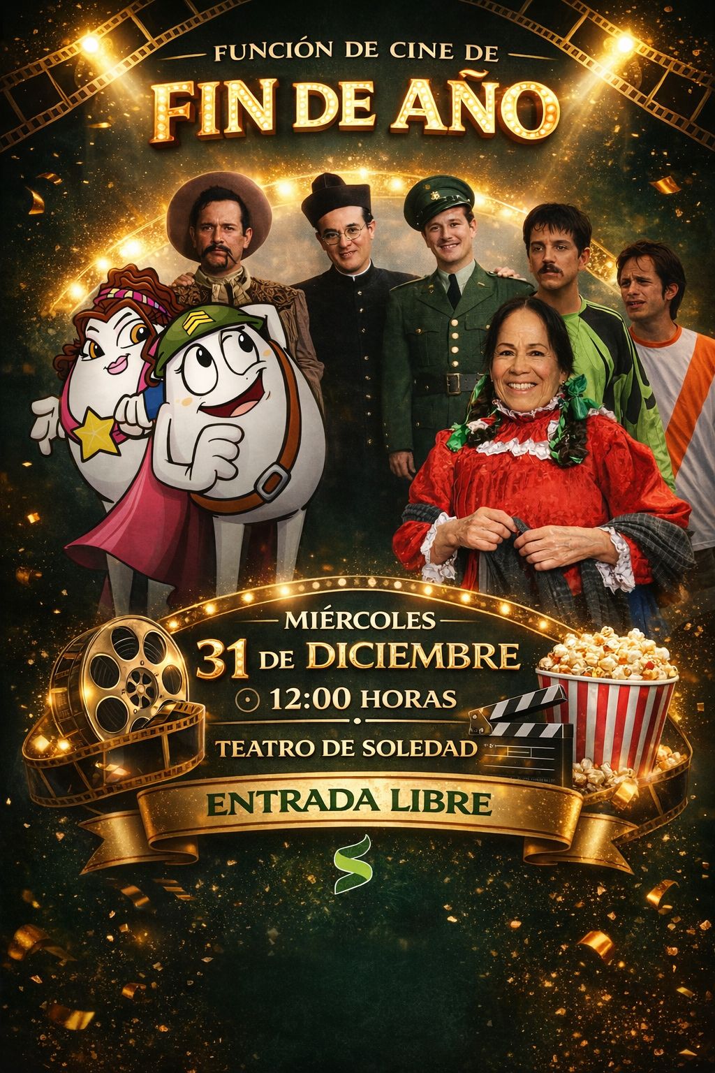 SOLEDAD INVITA A DESPEDIR EL AÑO CON CINE GRATUITO EN EL TEATRO «DOROTEO&nbsp;ARANGO»
