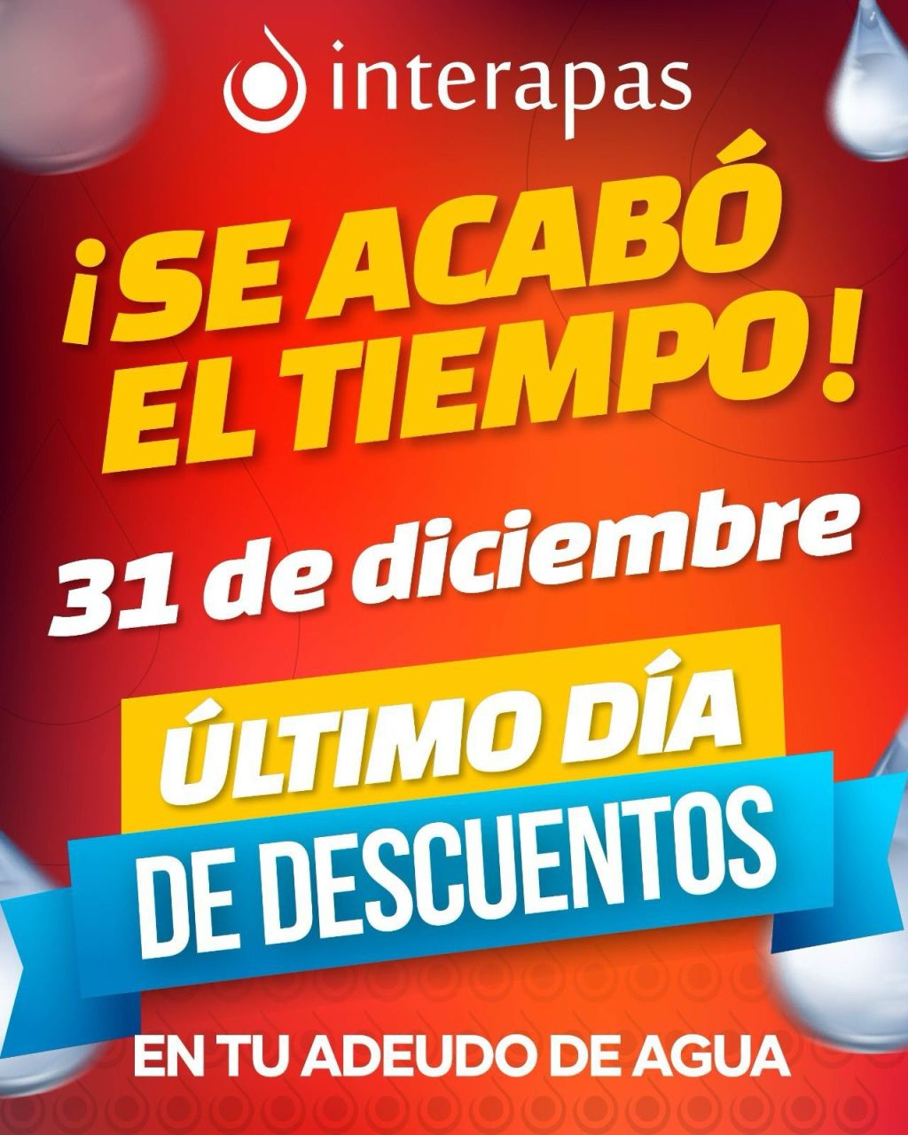 ¡Se acabó el tiempo! Este 31 de diciembre concluye el programa “Acaba tu deuda de una&nbsp;vez”
