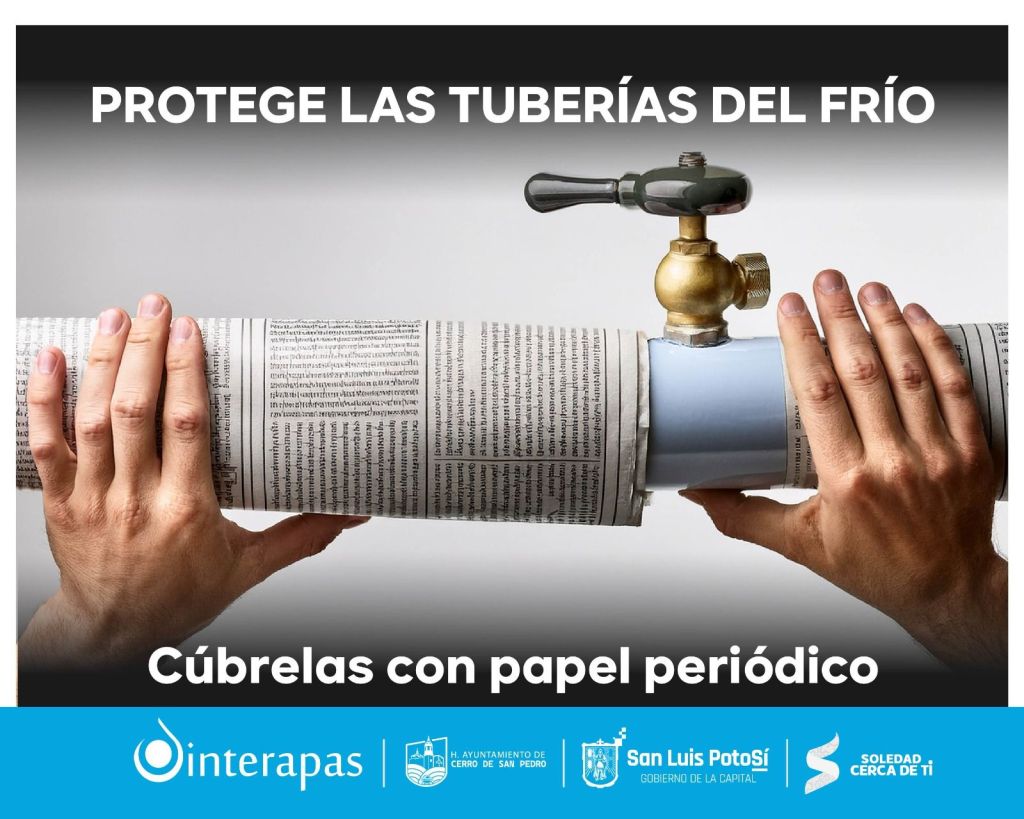 Por el frío, Interapas invita a proteger tuberías y medidores para evitar&nbsp;fugas