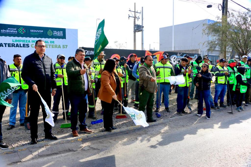 INICIA VILLA DE POZOS Y SEDUVOP LIMPIEZA INTEGRAL DE LATERALES DE LA&nbsp;57