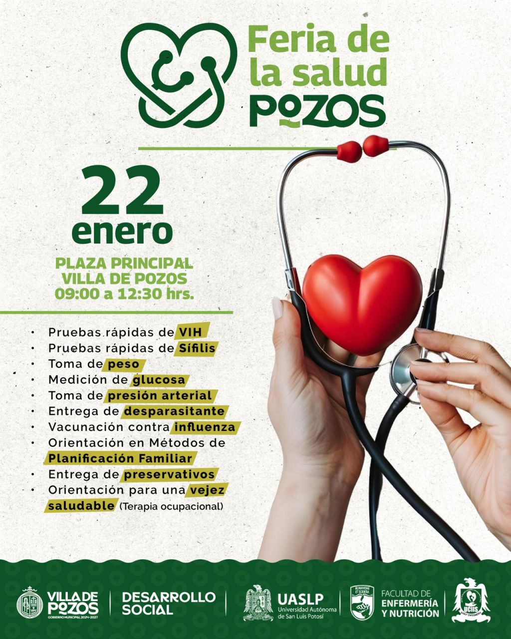 VILLA DE POZOS IMPULSA LA PREVENCIÓN CON FERIA DE LA&nbsp;SALUD