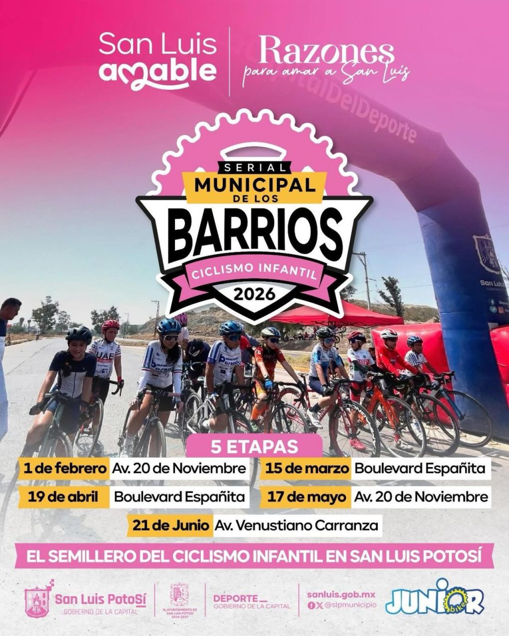 Inicia el Serial Municipal de Ciclismo Infantil de los Barrios 2026, con el respaldo de la Dirección de Deporte&nbsp;Municipal