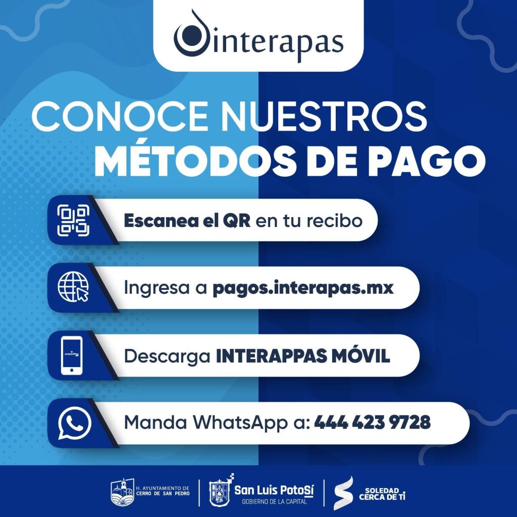 Interapas acerca diferentes formas de pago para comodidad de los&nbsp;usuarios