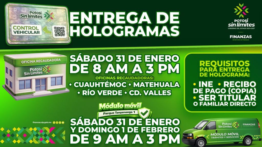 EXTENSIÓN DE HORARIOS PARA ENTREGA DE HOLOGRAMA&nbsp;2026