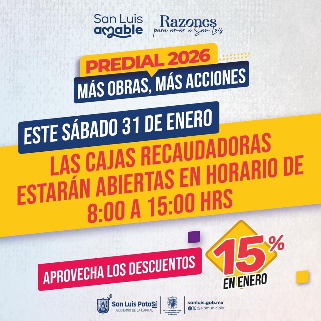 Gobierno de la Capital amplía atención este sábado para facilitar el pago del Predial&nbsp;2026