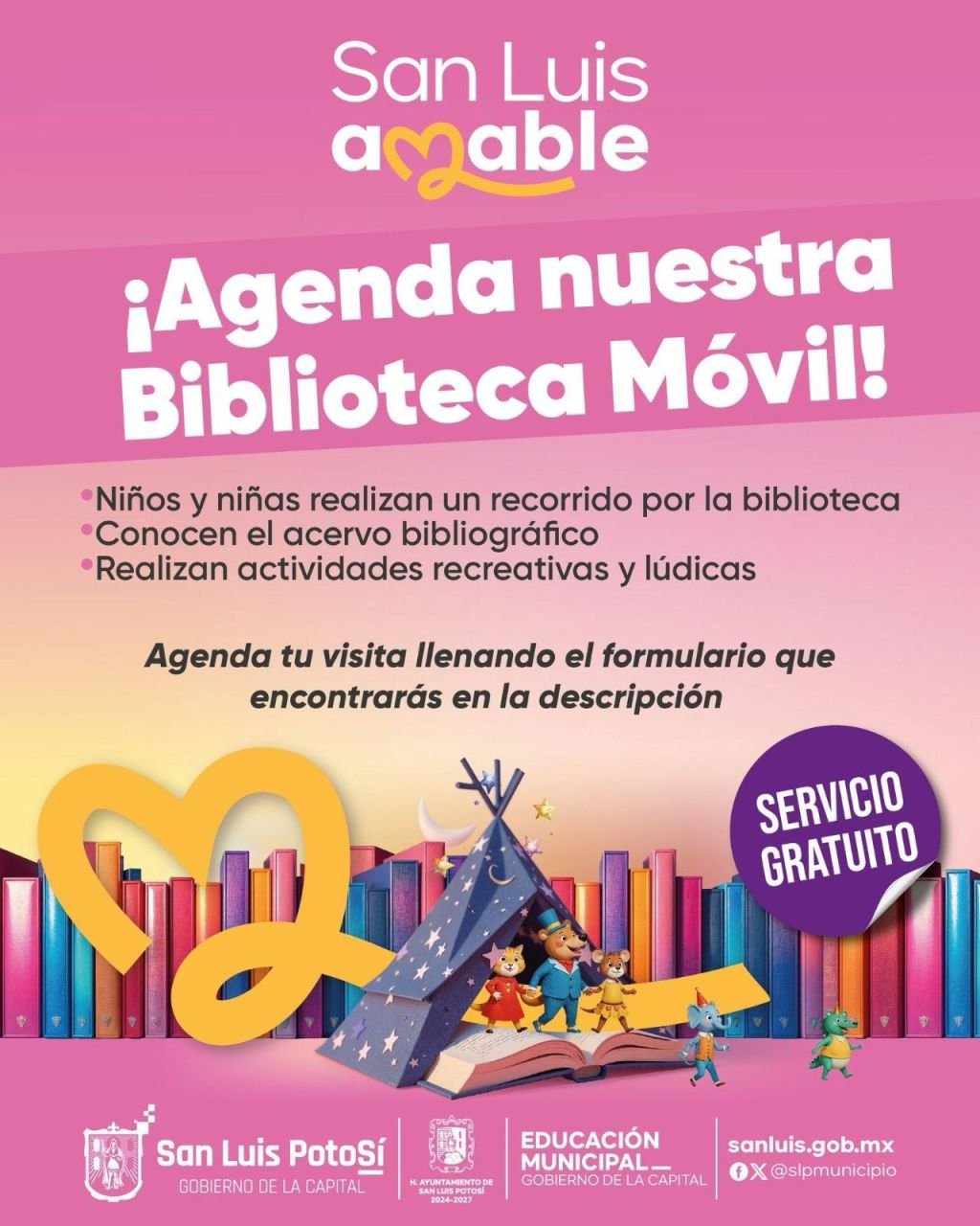 La Biblioteca Móvil del Gobierno Municipal cuenta con agenda abierta para visitar escuelas de la&nbsp;Capital