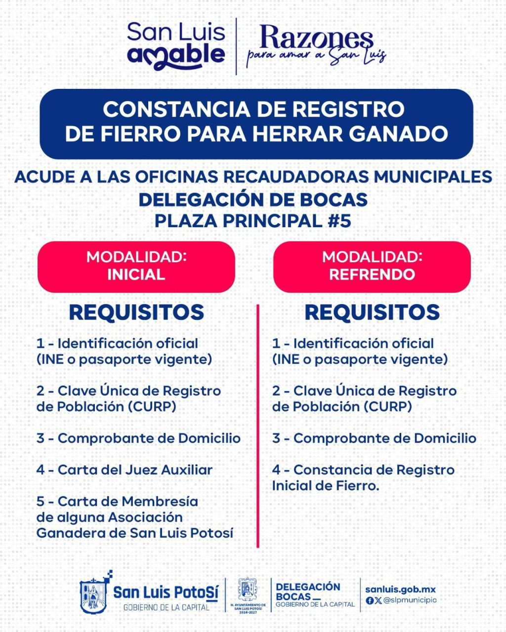 Invita Gobierno Capitalino a través de la Delegación de Bocas al refrendo de&nbsp;fierro