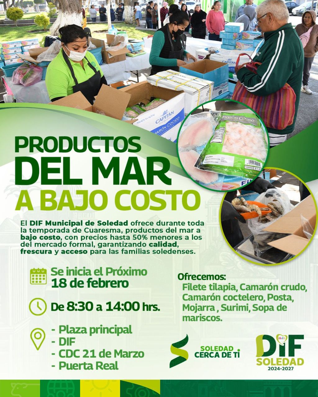 AYUNTAMIENTO DE SOLEDAD OFRECERÁ PRODUCTOS DEL MAR A BAJO COSTO DURANTE&nbsp;CUARESMA