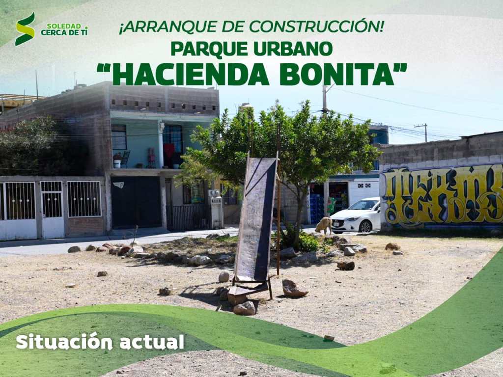 «INICIA UN NUEVO ESPACIO PARA NUESTROS HIJOS»: FAMILIAS DE HACIENDA BONITA AL ARRANCAR PARQUE&nbsp;URBANO