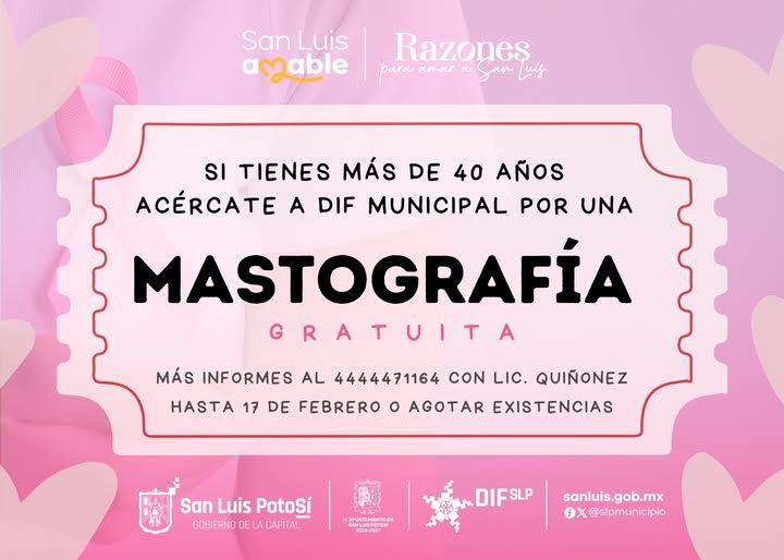 DIF Municipal ofrece mastografías gratuitas para mujeres mayores de 40&nbsp;años