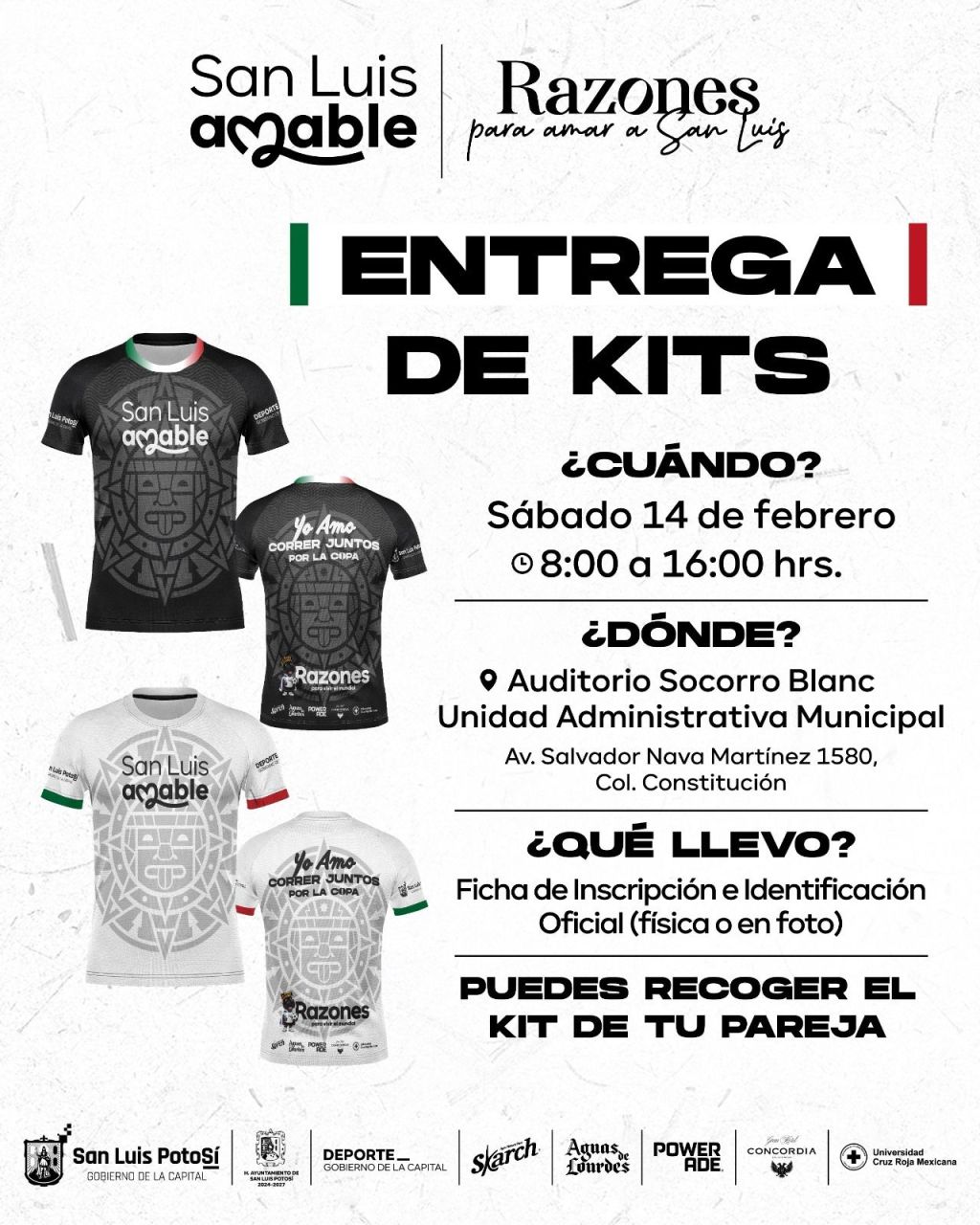 Este sábado 14 de febrero se realizará la entrega de kit´s de la carrera atlética “Yo Amo Correr Juntos por la&nbsp;Copa”